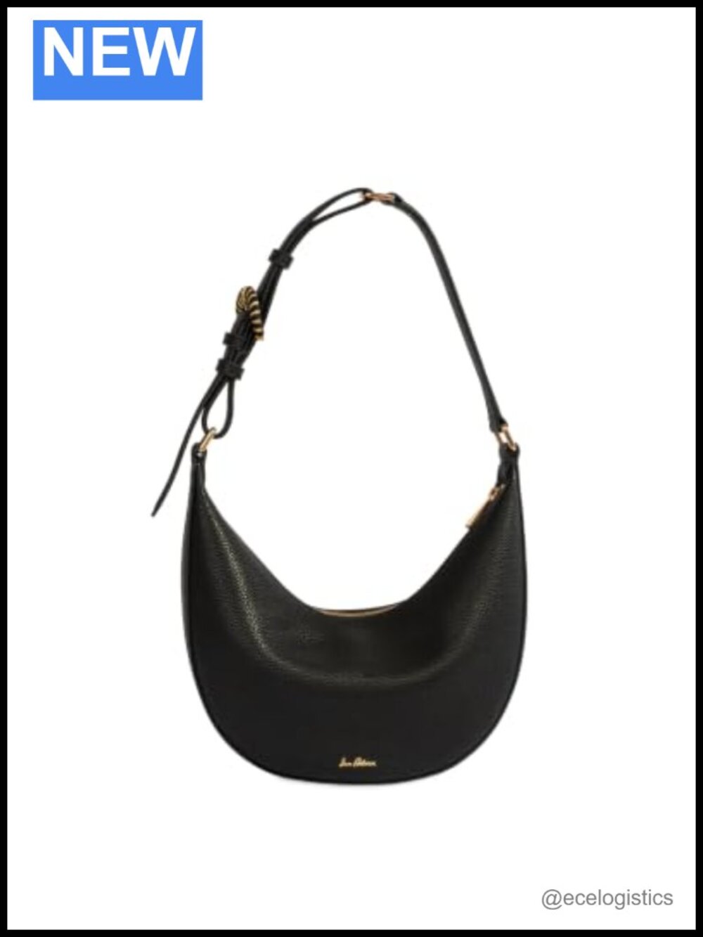 Leather Shoulder Bag with Adjustable Strap and Zip Pockets